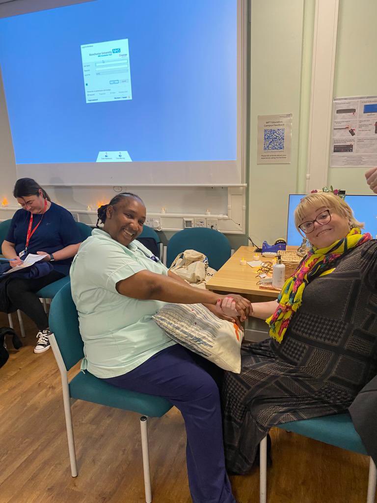 2 of our nursing assistants being treated & pampered yesterday for national nursing assistant day! We appreciate all our nursing assistants  more than they know 💚 #supportworker #nhs #lungcancer #nursingassistant #appreciation