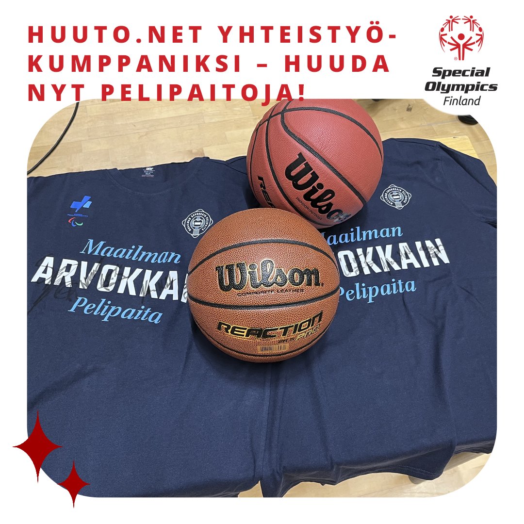 #Huutonet on nyt #SpecialOlympicsFinland -kumppani! Sen myötä sivuston #paraurheilu -aiheisen kauppapaikan tuotoilla tuetaan #SpecialOlympics -toimintaa Suomessa 🌟

Lue 👉 ow.ly/HS5i50QaYjk

Nyt huudettavana #MaailmanArvokkainPelipaita -paitoja:
👉 ow.ly/N70f50QaYjj