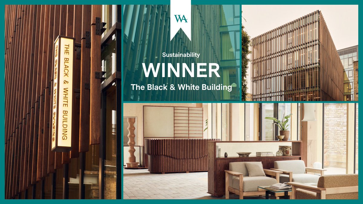 woodawards's tweet photo. The Black &amp; White Building, a paradigm of sustainable timber architecture, is the 'Sustainability' Winner of the #WoodAwards23. 

Notably, this marks the award's inaugural year, making The Black &amp; White Building the trailblazing recipient of this esteemed recognition. https://t.co/uALSHSL4mj