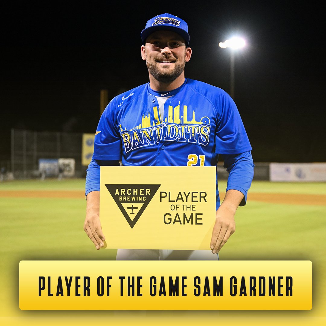 Sam Gardner is your Archer Brewing player of the game.

He dominated in two innings of relief only allowing one base runner, zero hits and struck out six. 

#AlwaysBrisbane #BrisbaneBandits #BlueCrew