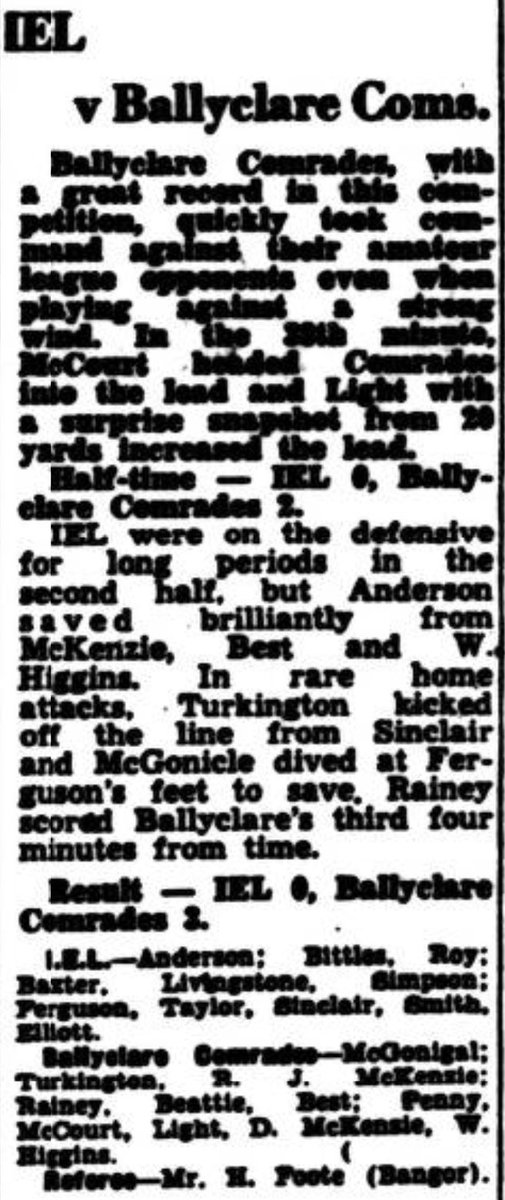 Ballyclare Comrades History tweet media