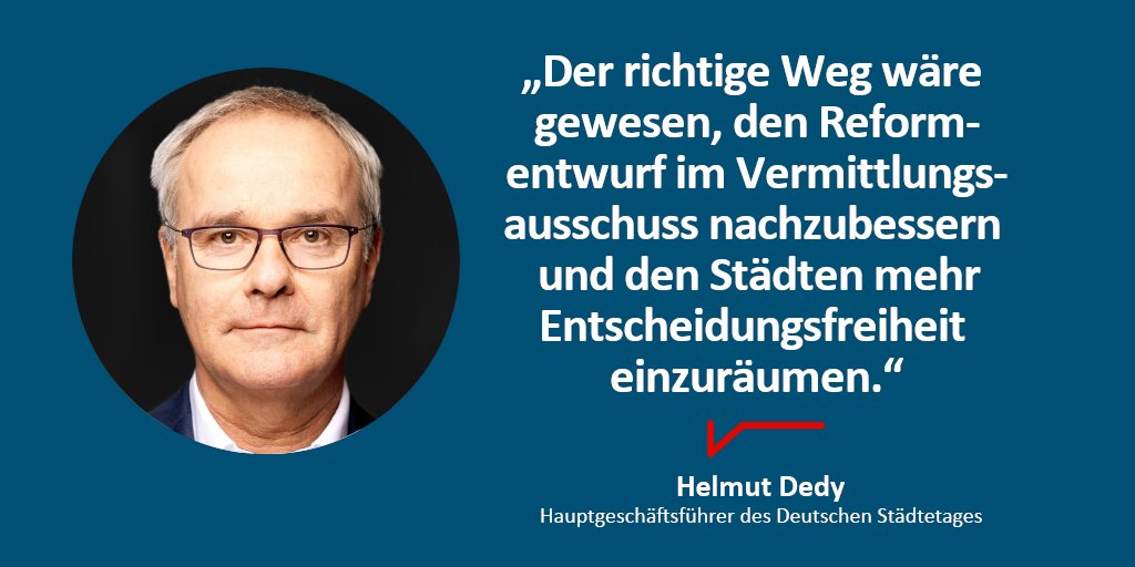 Deutscher Städtetag (@staedtetag) on Twitter photo #Verkehrswende auf Eis gelegt: Das #Straßenverkehrsgesetz scheitert im #Bundesrat. Die Reform war zwar nicht der große Wurf, aber sie wäre ein erster Schritt für mehr Spielraum bei der Verkehrssteuerung vor Ort gewesen. <a href="/staedtetag/">Deutscher Städtetag</a> fordert rasche Lösung.
staedtetag.de/presse/pressem… #Verkehrswende auf Eis gelegt: Das #Straßenverkehrsgesetz scheitert im #Bundesrat. Die Reform war zwar nicht der große Wurf, aber sie wäre ein erster Schritt für mehr Spielraum bei der Verkehrssteuerung vor Ort gewesen. <a href="/staedtetag/">Deutscher Städtetag</a> fordert rasche Lösung.
staedtetag.de/presse/pressem…