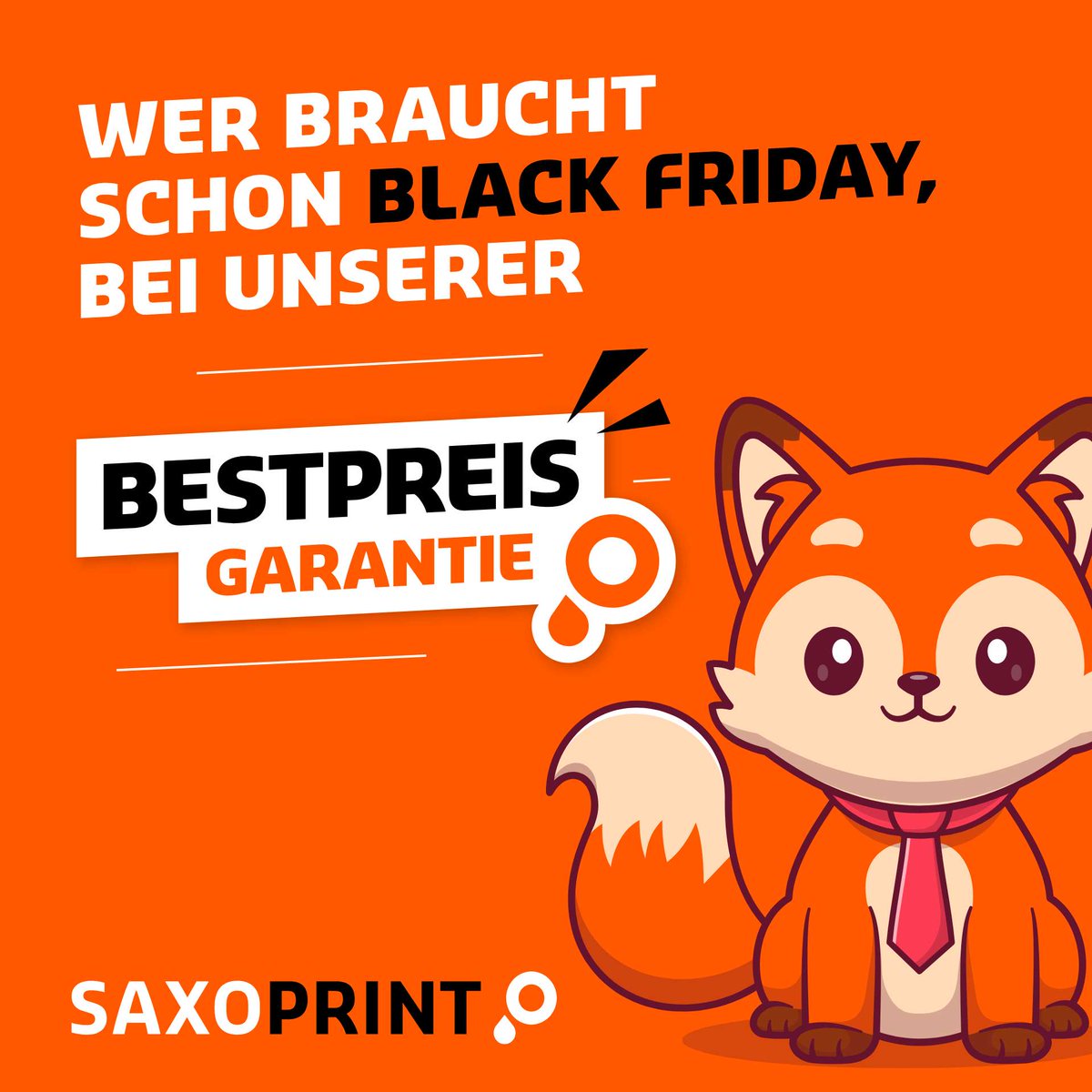 Bei SAXOPRINT profitieren Sparfüchse ganze Jahr über von der #Bestpreis-Garantie! Nur bei uns gibt es die besten Preise auf viele hochwertige Druckprodukte, wie zum Beispiel Flyer, Folder und Visitenkarten. 🦊 saxoprint.de/guenstig-druck… #BlackFriday vs. #OrangeYear