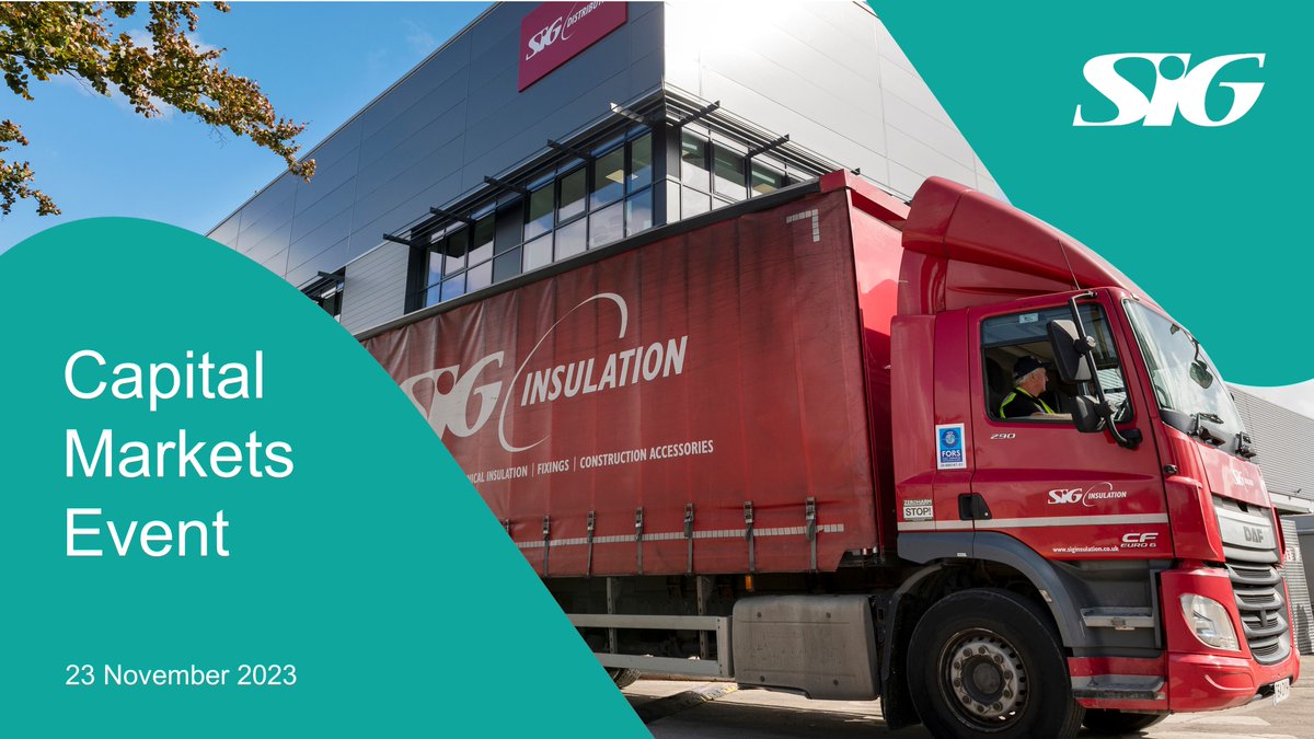 Yesterday we provided an update on our strategy and insights into our portfolio of European specialist distribution businesses at our Capital Markets Event in London. Recordings and copies of the presentations can be found here sigplc.com