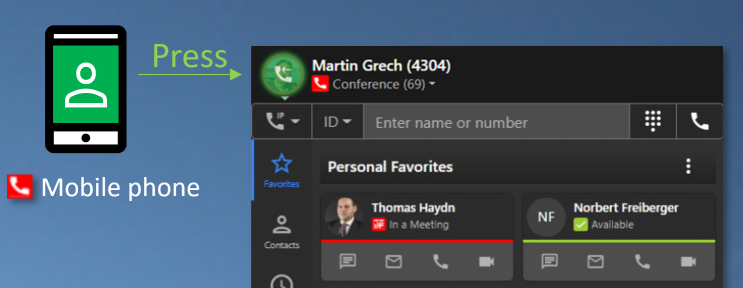 With the softclient of Communi5 you are only 1-Click away. When you open the DesktopControl, it immediately shows you the possibility to continue your call on your PC without interruption.
#communi5 #ucaas #calldevice #videoconverence