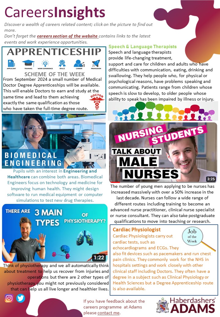 Today's issue focuses on healthcare. Discover the #Apprenticeship route to becoming a Doctor and find out what a Cardiac Physiologist, a Speech &amp; Language Therapist and a Biomedical Engineer do and why more men are becoming nurses. Find it at bit.ly/3sEXDdv