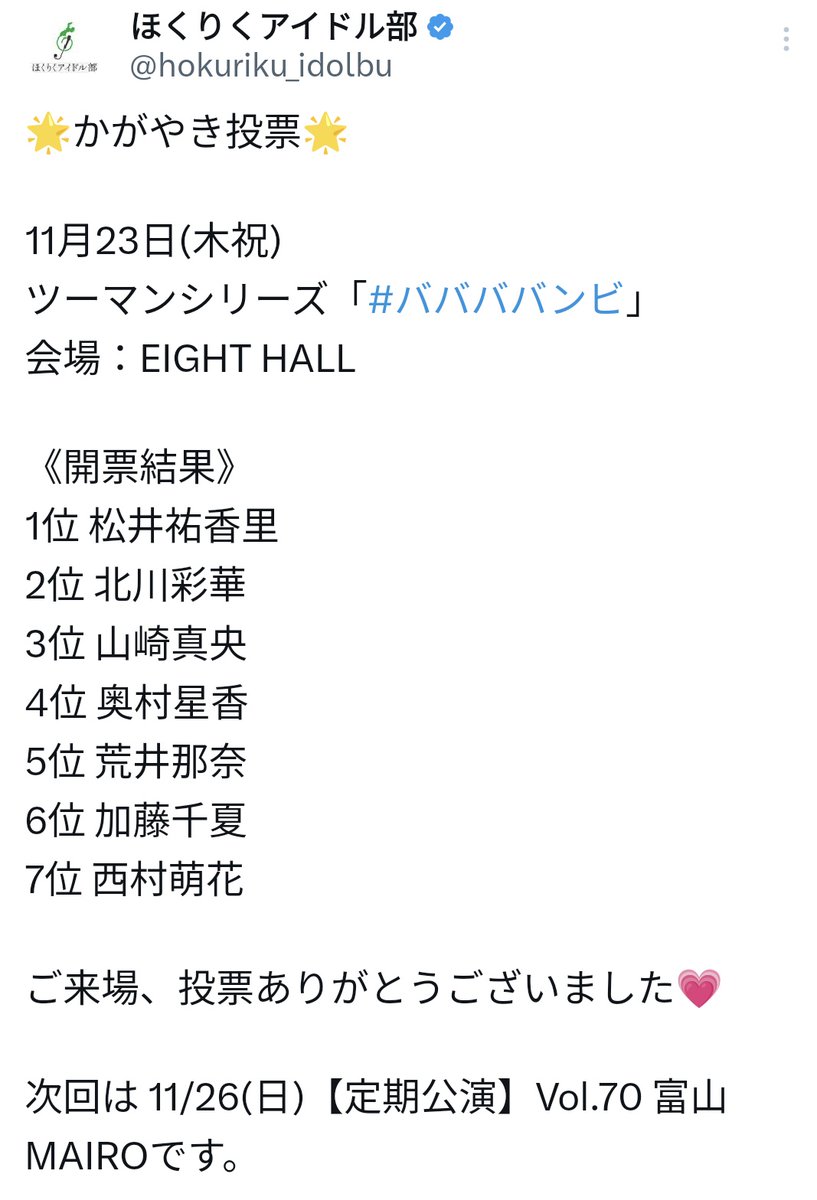 atnakashima1922's tweet photo. 今日のもえぴ💖🪄︎︎の好きなところ!
・ペンラ🧪✨のサイン、先日要望してた黒で書いてくれたところ!📄५✍
#ほくりくアイドル部
#西村萌花 #もえぴ💖🪄︎︎
#もえぴ党 #もえっこ
#もえぴ党さいこうしどうしゃ
#もえぴ党総裁
#オレのもえぴ
#もえぴの好きなところ企画
#144d
#ツーマンライブ
#かがやき投票
#第7位㊗️
#ランクイン
まず、もえぴ💖🪄︎︎!!2023年5月のデビュー以来2度目のランクインおめでとう🎉🎉🎉
ほんと嬉しい😭
投票いただいた皆様ありがとうございました!!
さらに富山マイロのかがやきサイン会に繰り上げ参加ということは先月8位もしくは9位だったということか!惜しかった🥲
でも、ババババンビさんのファンの方もいらっしゃるツーマンでついに!!✨
本日の好きなところの説明はALTに😂
もえぴ、読んでくれるかな?(笑)
いや、忙しいやろうからスルーでもいいよ(笑)