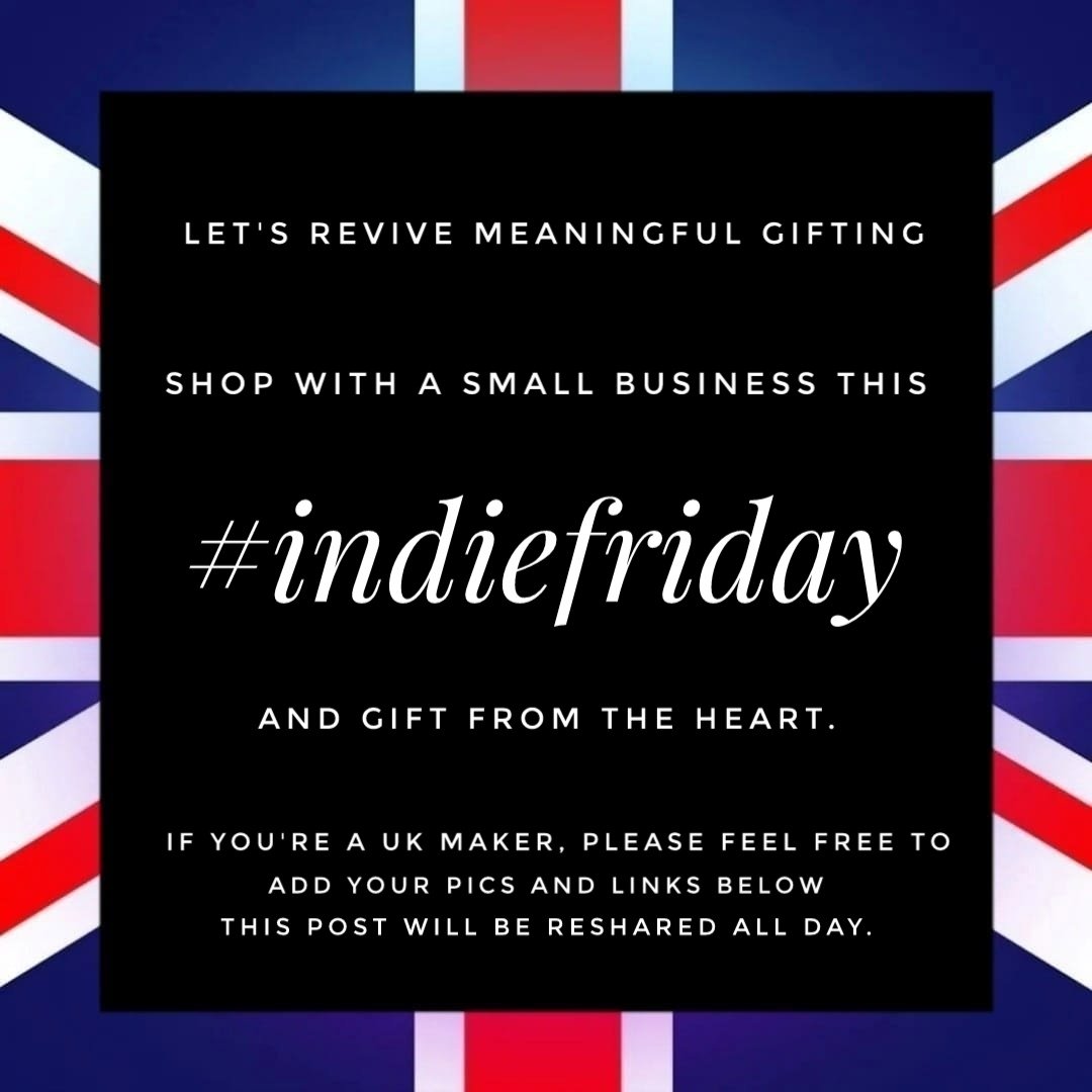 Let's revive meaningful gifting. Shop with a small business this #indiefriday and gift from the heart.

This thread is a great place to start. If you're a UK creative, please feel free to add your pics and links by replying below. We'll reshare this post all day. 

#UKMakers