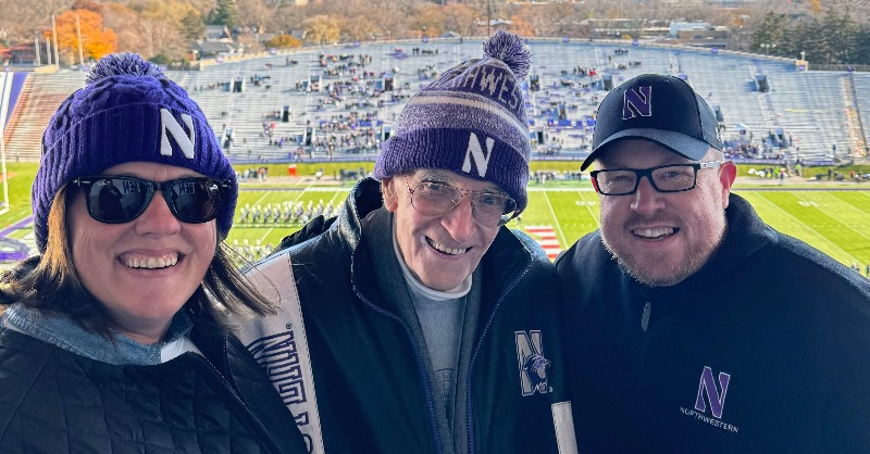tomherzog's tweet photo. In the mist of adversity, light shines through. Meet Robert, an 87-year-old ex-football player who’s become more than just a fan to us. His stories and support have taught us invaluable lessons beyond the game. #GoCats #FootballFamily #LifeLessons