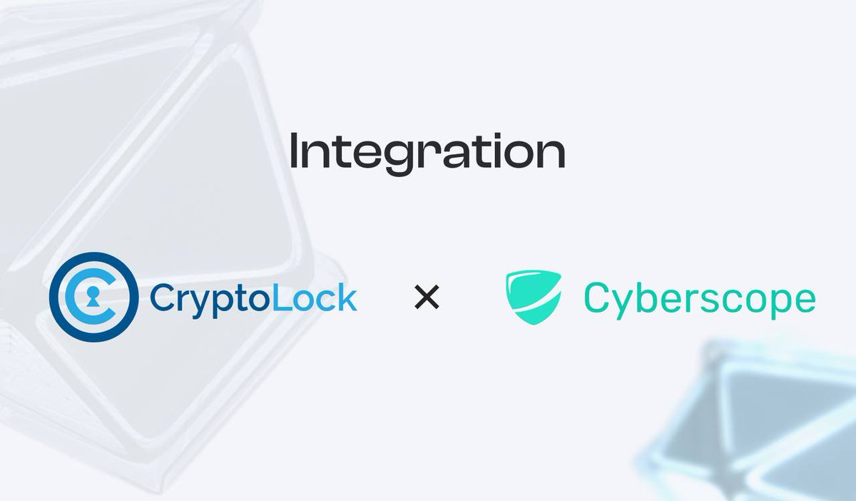 CryptoLockAI's tweet photo. #CryptoLock is thrilled to announce our integration with @Cyberscope_io as a partner tool in our AI ecosystem.
Together, we're advancing Web3 security and empowering users with enhanced tools and insights. ππ€ https://t.co/jdXR3z932y