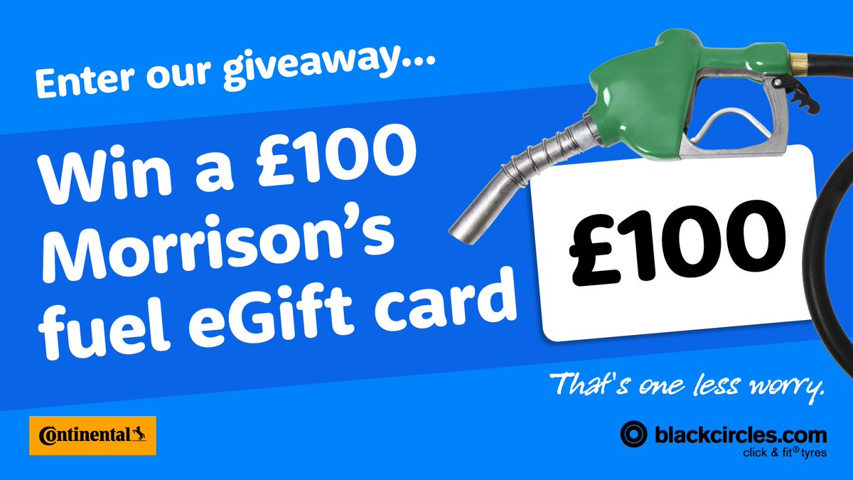 blackcircles's tweet photo. We’re here to make your journey a little smoother ⛽ 

We’ve teamed up with Continental to give you the chance to win a £100 Morrisons Fuel eGift card.

 To enter: 
👉  Like &amp; share
🚘 Tag a fellow road trip enthusiast in the comments.

Comp ends: Dec 8th.
See T&amp;C's in bio. https://t.co/ACFp3nUjVo