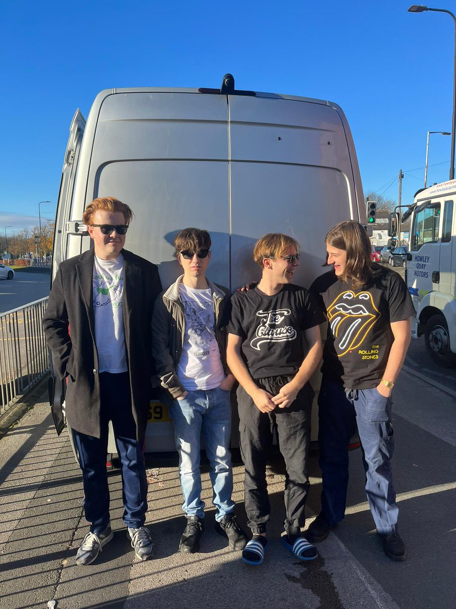 Stanleysband_'s tweet photo. 🚐 Van packed and we’re on the road again. Still too soon to know if Conc has remembered his shoes this time but you lovely folk of London will soon find out. 

Repping our band tees of course for @bbc6music T-Shirt Day 🫡

Last tickets for Camden tonight https://t.co/R6v0YGnuC9 https://t.co/UczlPE7ukZ