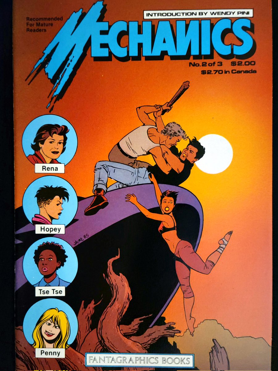 Kristo_Kai's tweet image. 'Mechanics' #2/3 (1985). Reprinted from 'Love &amp;amp; Rockets' (1982). Jaime Hernández (writer/artist). Paul Rivoche (colors). Kevin Nowlan (logo). Maggie &amp;amp; Hopey were my favorite #comics characters during the awesome '80s Indie Boom during the Bronze Age. #Locas
#mycomiccollection