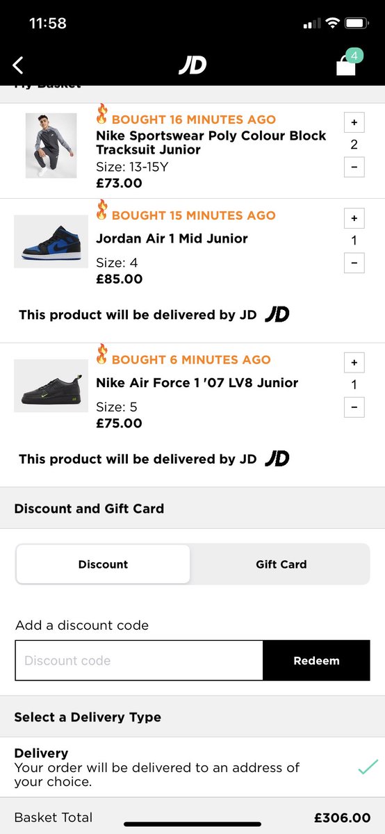 MsMelissaMusic's tweet photo. @JDSports Something for me, my partner and the kids ☺️🤞🏼 #JDBlackFriday https://t.co/tpPN2jLuq9
