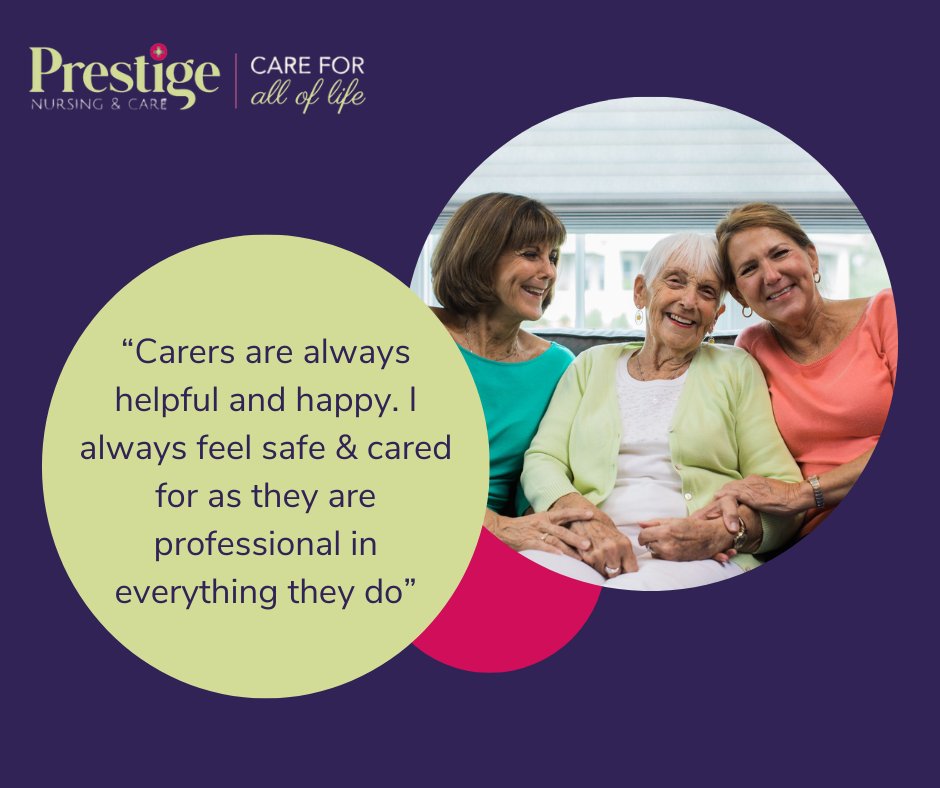 31 days till Christmas!

Today, we have another lovely testimonial from our Annual Client Survey. Thank you to all of our carers who support our clients daily!

#clientsurvey #testimonial #prestigenursingandcare