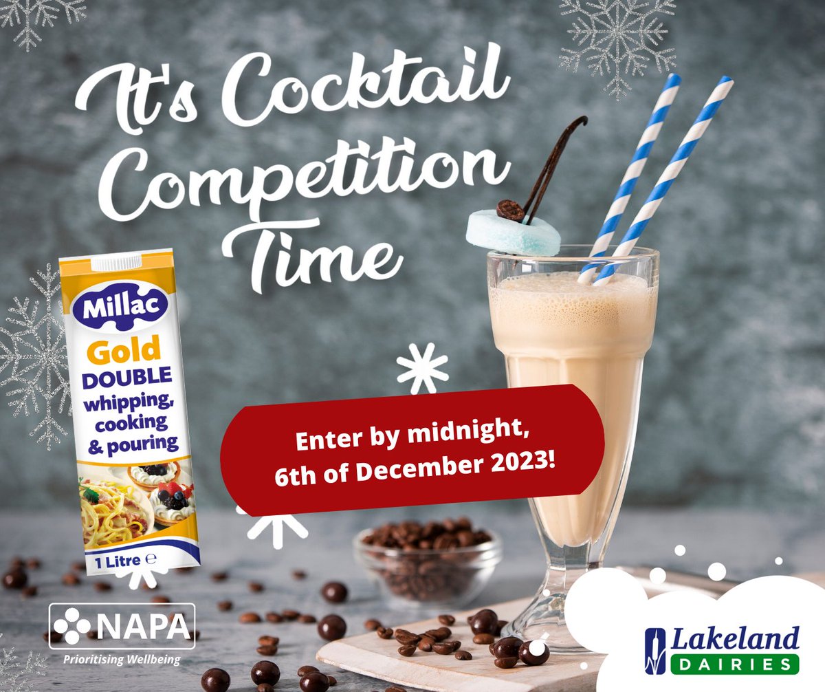 #WIN Back by popular demand, our Create Your Own Cocktail Competition for care homes is open! Chance to win a fantastic activity pack, plus every entrant receives Millac piping bags from @lakelandFS Find out more here bit.ly/3MGFbYL T&C apply. Closes Midnight 6th Dec