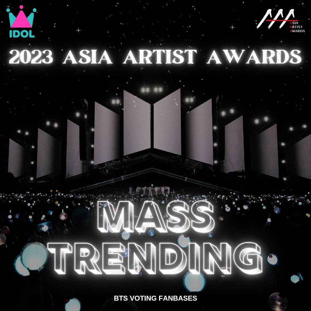 ARMYTEAMID's tweet photo. [🔔]

Let's trend for Asia Music Awards 2023!

🔑 ARMY PUSH BTS ON AAA https://t.co/Zwrbf0wKbl