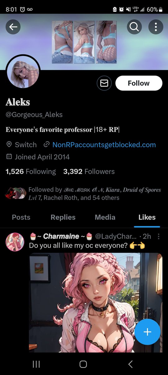 😈Pedo account, check the likes.