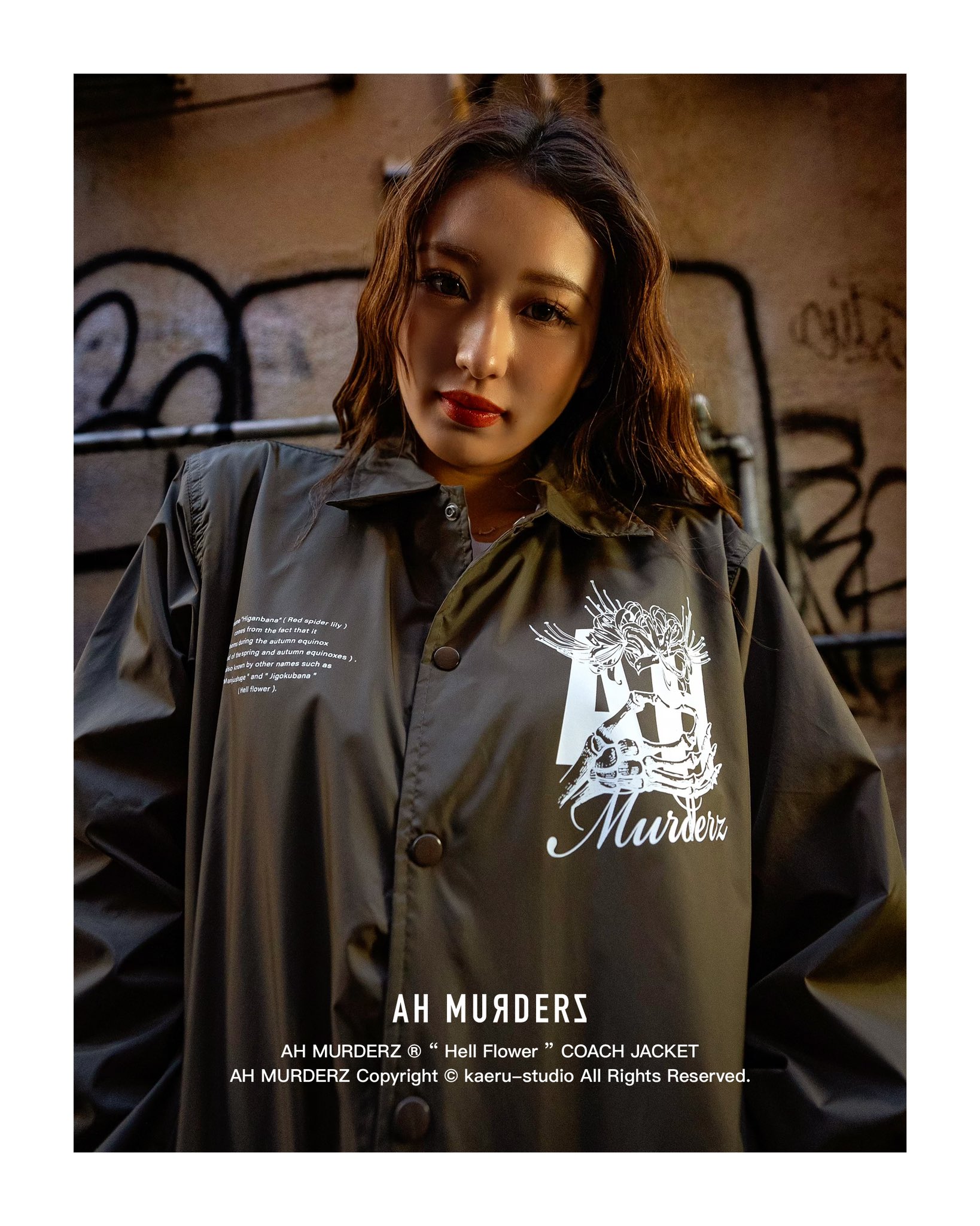 ジャケット・アウター AH MURDERZ Hell Flower Coach jacket AH MURDERZ Hell Flower Coach jacket