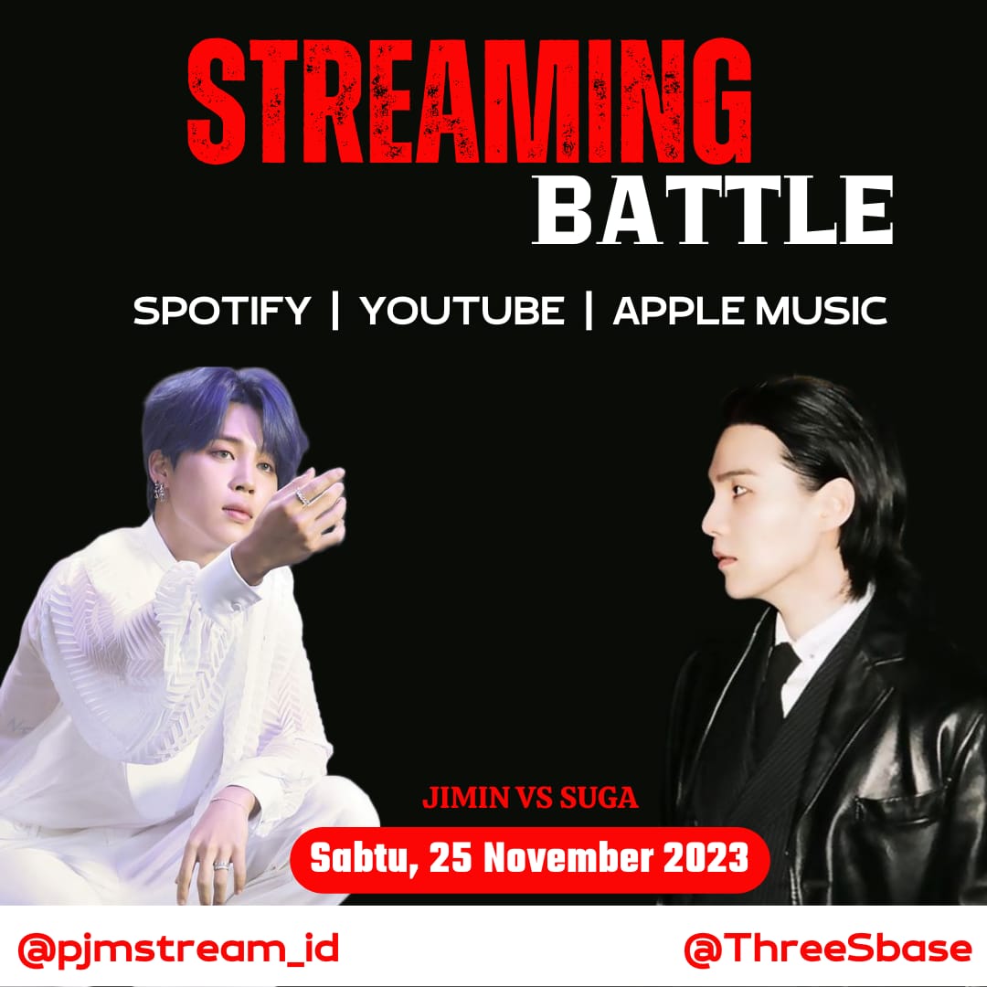 pjmstream_id's tweet photo. STREAMING BATTLE 🐱🐥
 
Hi Indomy! Let's join with us 🔥
jangan lupa persiapkan semua akun streaming kalian

📅 Sabtu, 25 November 2023
—Mass trend : 18.00 WIB
—Choose team and Battle Start : 19.00 WIB
🎧 Spotify, Apple Music, YouTube 

#⃣ #.TeamSugaMafia
#⃣ #.TeamJiminFairy https://t.co/pAuzH75yy5