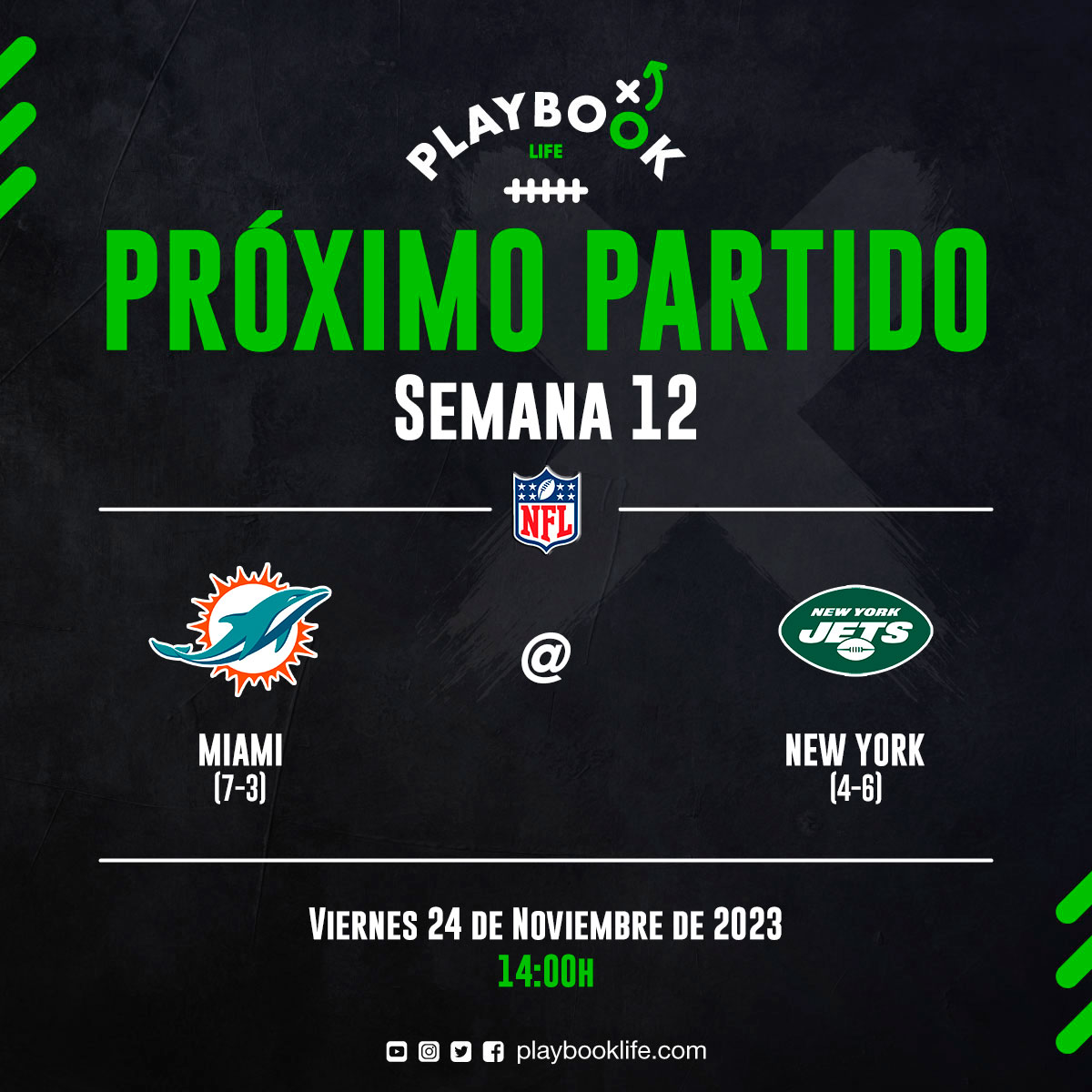playbook_life's tweet photo. Los Jets reciben a los Delfines este viernes en partido de la semana 12 de la Temporada 2023 de la NFL
#PlaybookLife #NFL #NFLMexico #football #footballtime #footballamericano #HablemosDeFootball #enjoyfootballamericano #PorElAmorAlFootball https://t.co/6FXy0hnxlZ