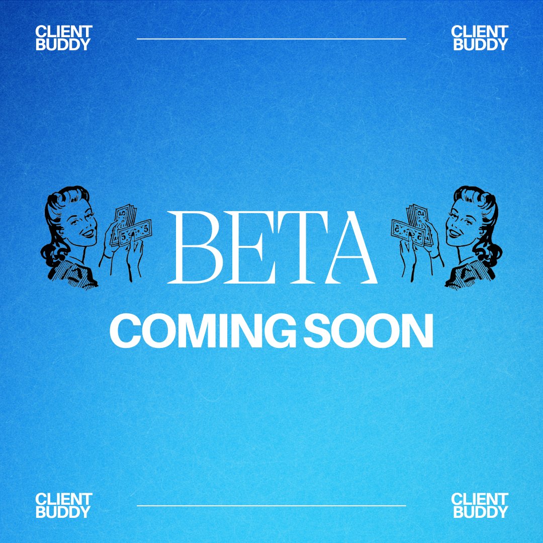Some of you will be lucky and get exclusive BETA access to ClientBuddy.

We want your feedback to make this the best possible money-maker for you. 

Sign up for the waiting list (in the comments)