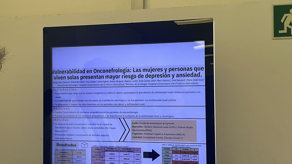 @VHIR_ @BegoBenito_ @VHIO @vallhebron Our #Nephrologist #Fellow @IvanZC_ presenting data on #depression and @onconeph @onconefrologia #onconephrology Nephrology and Kidney Transplantation group at #VHIR, presents the first project of the #17JornadaCientíficaVH. @maazancot @NestorToapantaG @mapalisio