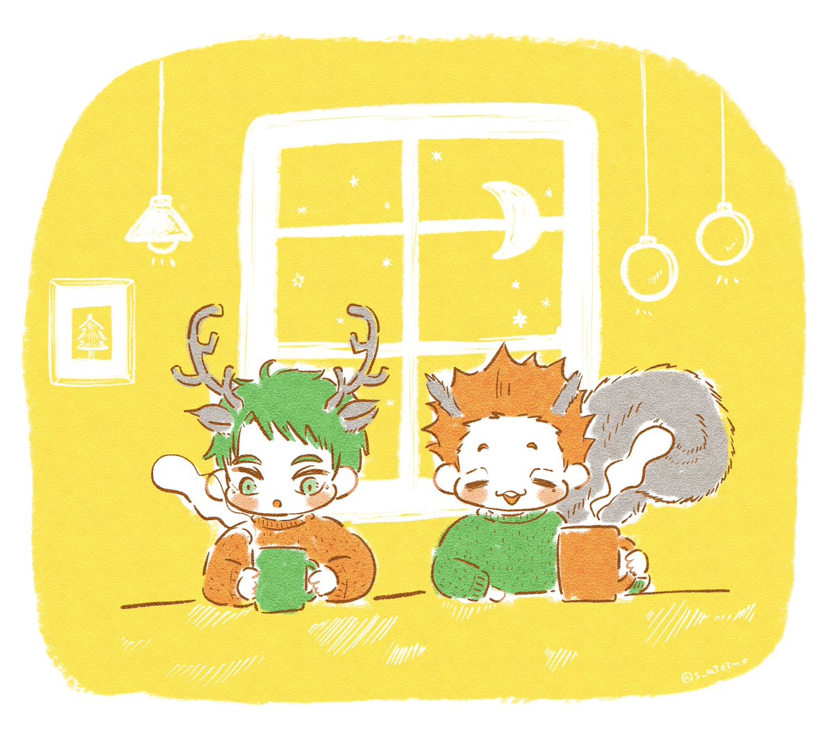 s_atoimo's tweet photo. わかとシカ🦌さとリス🐿️ https://t.co/rgidjReAGD