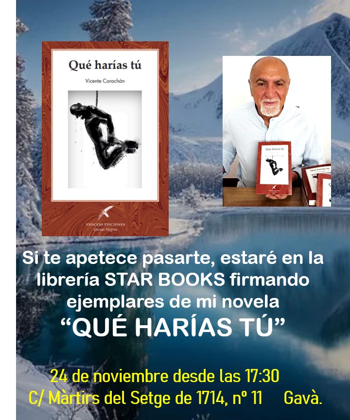 Hoy vuelvo a la carga.  Esta tarde estaré en la librería STAR BOOKS de Gavà.