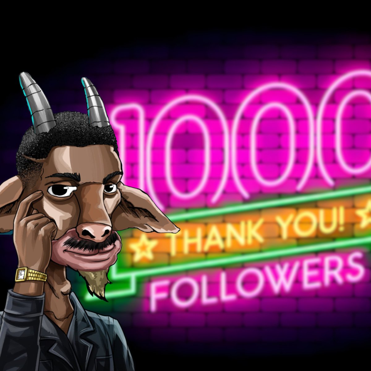 Reached 1,000 followers on @X because you can't disappoint a herd if you never promise quality content to begin with 🧠 Giveaway time so I'll be drawing a winner for a PrePunk #ENS domain from 2017 in 10 days! To enter, like and retweet 🤞🏻 #ENSMaxis 〽️ #GoatGang 🐐