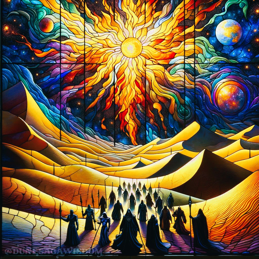 The other path held long patches of grey obscurity except for peaks of violence. He had seen a warrior religion there, a fire spreading across the universe with the Atreides green and black banner waving at the head of fanatic legions drunk on spice liquor.