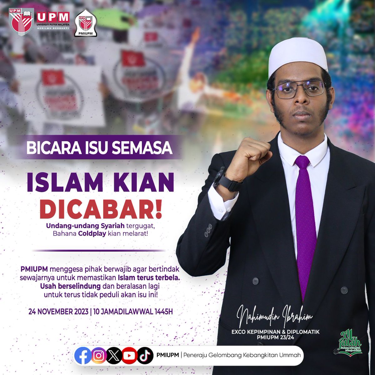 PMIUPM's tweet photo. Bicara Isu Semasa: Islam Kian Dicabar! https://t.co/winwQuIIyd