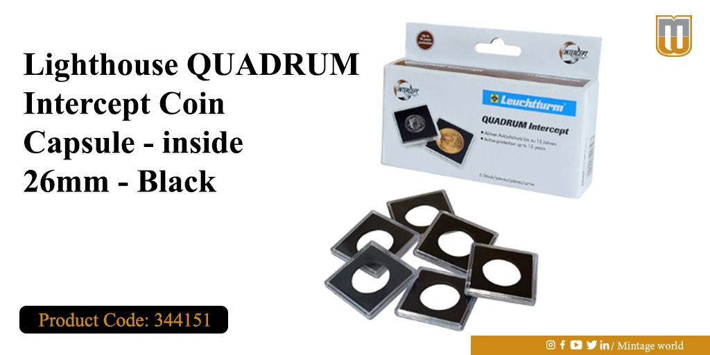 MintageWorld's tweet photo. #MintageWorld presents #QUADRUM Intercept #Coin #Capsule to protect your precious coins, containing six pieces in each box. Available in high-quality, scratch-resistant plastic Coin Capsules with 26 mm size.
Product Code: 344151
#numismatics https://t.co/Ko3Ezj8PYS