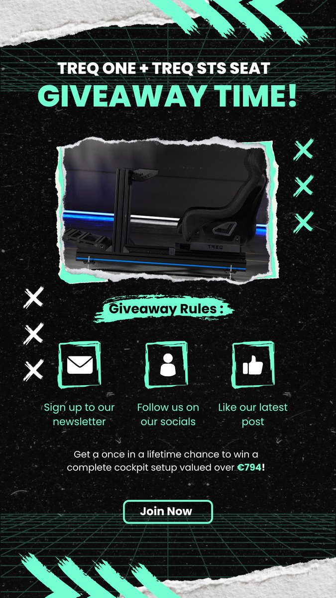 Simplace_co's tweet photo. For Black Friday, we decided to do the craziest Giveaway we have ever done❗️

You can now win a TREQ ONE Rig with a TREQ STS Seat🤯

How to win?
1. Sign up to our newsletter: https://t.co/eTqCmxgSXO
2. Follow us on our socials
3. Like this post

The winner will be announced on the 31st of December 📅