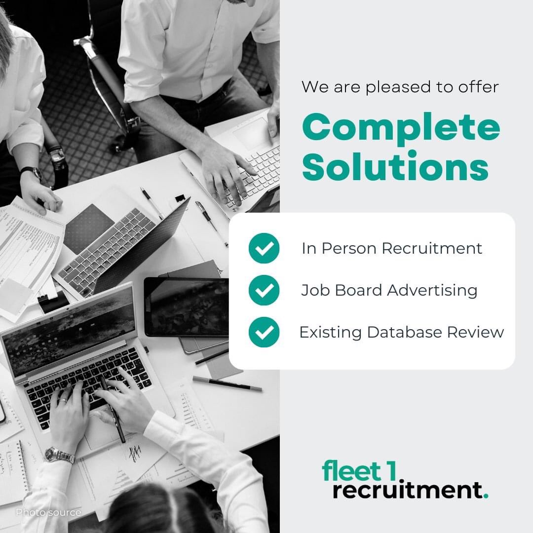 fleet1recruit's tweet photo. We're proud to offer a 𝘾𝙊𝙈𝙋𝙇𝙀𝙏𝙀 recruitment service - simple ✔️

Find out more online: https://t.co/OSKzMLUNYW https://t.co/zP3WmiYxQC