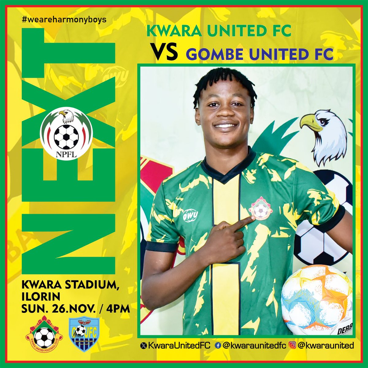 #NPFL24 #MD10 
🆚 <a href="/GombeUnited/">Gombe United FC</a>
#KWAGOM