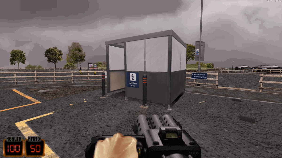 Bristol Airport multi-faith area, in Duke Nukem 3D