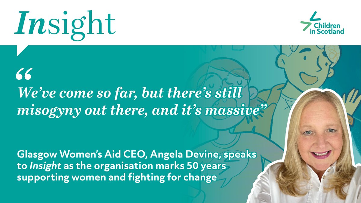 On International Day for the Elimination of Violence Against Women, read our interview with Glasgow Women's Aid CEO, Angela Devine, in the newly published issue of 'Insight' – available for members and subscribers. @GWA1973 Click here for more: childreninscotland.org.uk/insight-issue-…
