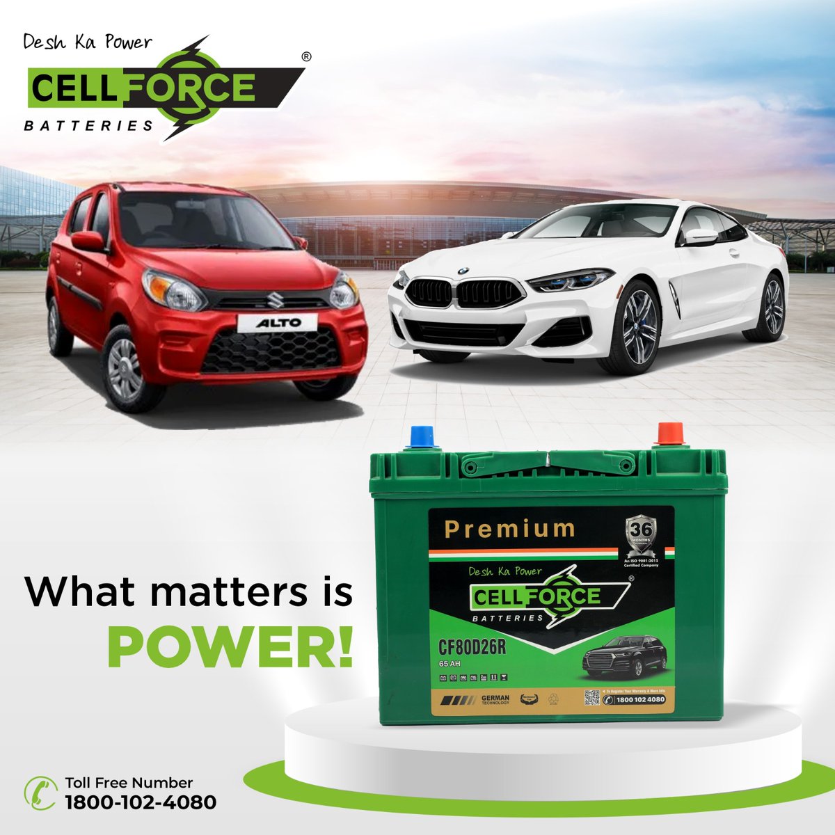 cellforce_p's tweet photo. No matter which car you have, you can travel everywhere in the World with CellForce Power Car Battery.
Install this battery in your car before winter starts for a powerful start. Visit to your nearest CellForce Power Authorised Distributor.
#cellforce #batteries #car #winterready https://t.co/ol7TE6Rbkz
