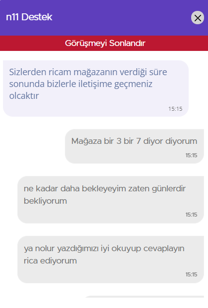 EbruDogru's tweet photo. Siz buna çözüm merkezi mi diyorsunuz? Böyle müşteri deneyimi olabilir mi? @n11official https://t.co/wlMP5BCsuw