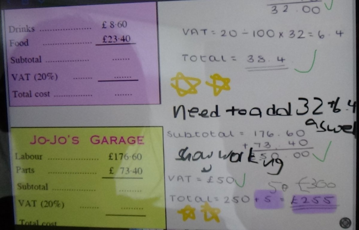 At Queensferry High School, S1 Maths students unpick the ingredients for answering a VAT question. Their teacher modelled the assessment process so students could “find and fix” worked examples to gain clarity about the ingredients to achieve success <a href="/osirisedu/">Osiris Educational</a> #OTI