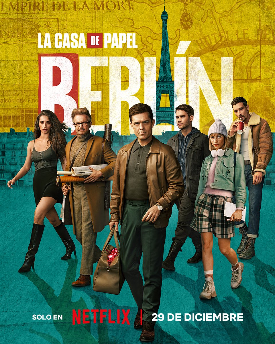 Queridos, este va a ser un robo más grande que la Torre Eiffel. El tráiler de #BERLINnetflix llega la semana que viene.