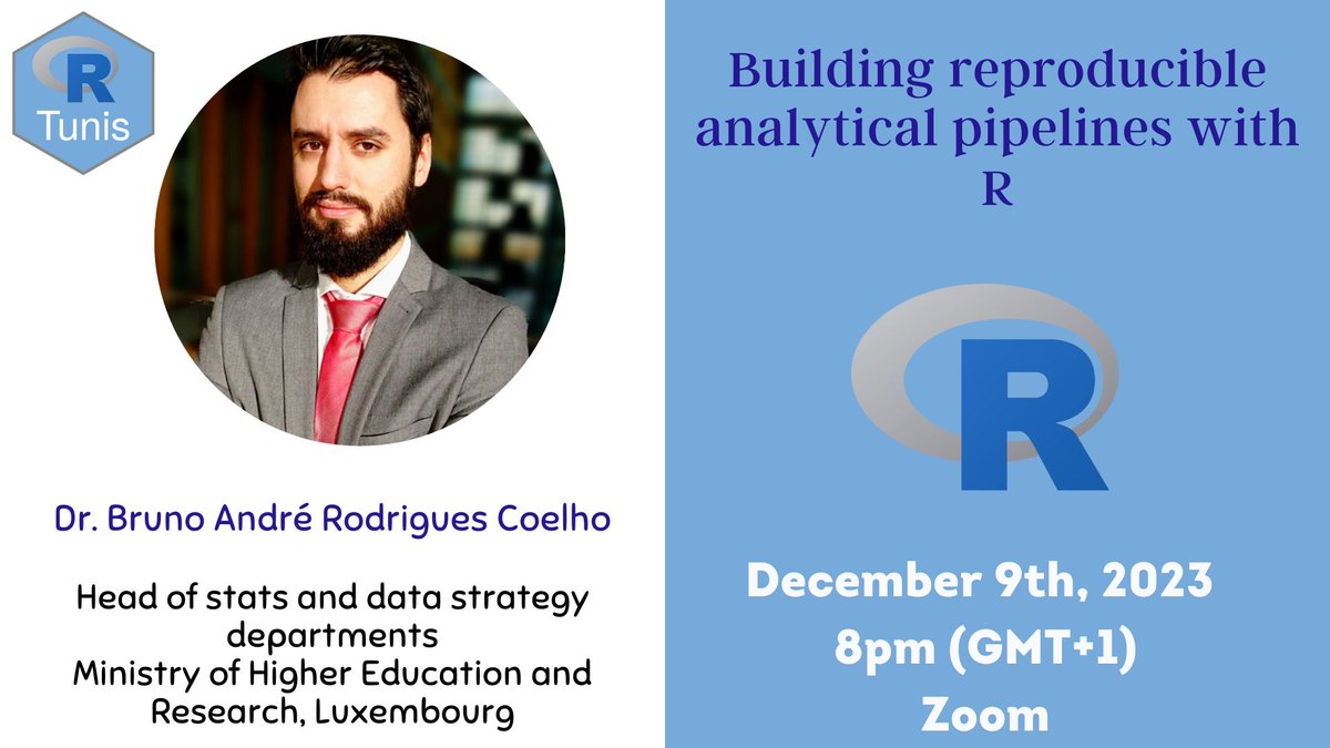 Tunis R User Group (@tunisrusergroup) on Twitter photo 🌐 Join our coming workshop: "Building Reproducible #Analytical #Pipelines with #R", led by
<a href="/brodriguesco/">Bruno Rodrigues</a> !
🗓️ Date: December 9, 2023 ⏰Time: 8-10pm (CET)
📍Location: Zoom
Secure your spot now! 🚀 👉tinyurl.com/yc7krmdw
#rstats #DataScience #Analytics 🌐 Join our coming workshop: "Building Reproducible #Analytical #Pipelines with #R", led by
<a href="/brodriguesco/">Bruno Rodrigues</a> !
🗓️ Date: December 9, 2023 ⏰Time: 8-10pm (CET)
📍Location: Zoom
Secure your spot now! 🚀 👉tinyurl.com/yc7krmdw
#rstats #DataScience #Analytics