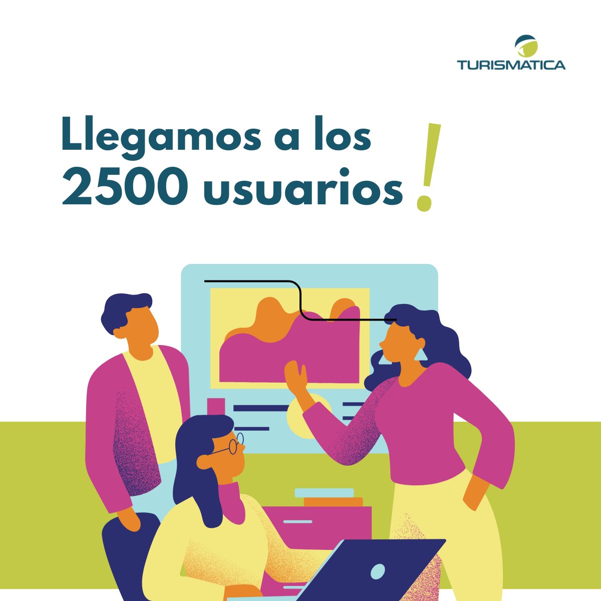 Turismatica's tweet image. ¡Seguimos creciendo! 🎉

👥Hoy más de 2500 usuarios de empresas nacionales e internacionales utilizan la plataforma Turismatica.

¡Felices de ayudar a cada vez más empresas a potenciar su negocio!

Sumate a la plataforma Turismatica.
turismatica.com