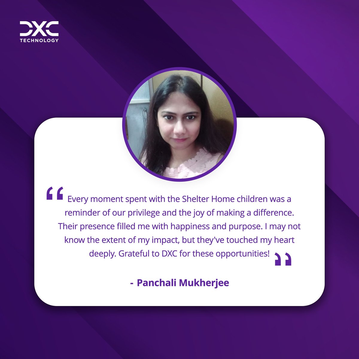 Our commitment to creating positive change is not just a statement; it's a reality shaped by individuals like Ruby and Panchali. Together, we can make a lasting impact on the lives of those who need it most. 💙🤝
#WeAreDXC