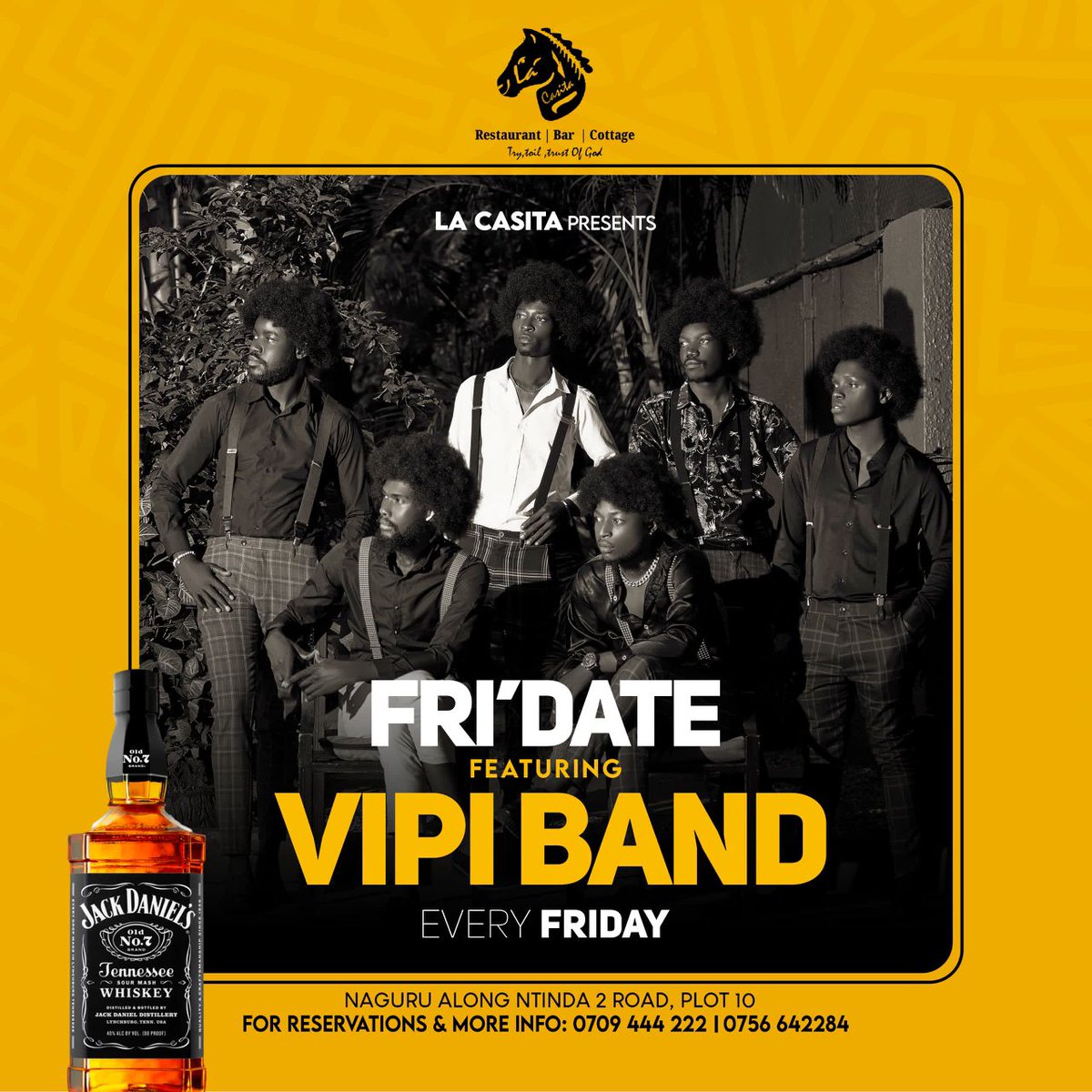 We are all vibing with VIPI band to night at LA CASITA

Come through with friends this evening 🔥🔥

📍Naguru along Ntinda 2 Rd plot 10