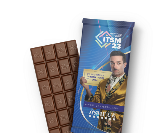 itSMFUK's tweet photo. Congratulations to our second #ITSM23 Golden Ticket winner, Terry Hancock from @axiologik, who receives a complimentary place at ITSM24! If you haven't yet opened the chocolate bar in your delegate bag, please check in case you are holding one of the remaining 3 unclaimed places! https://t.co/a0Vx1Q2TuO