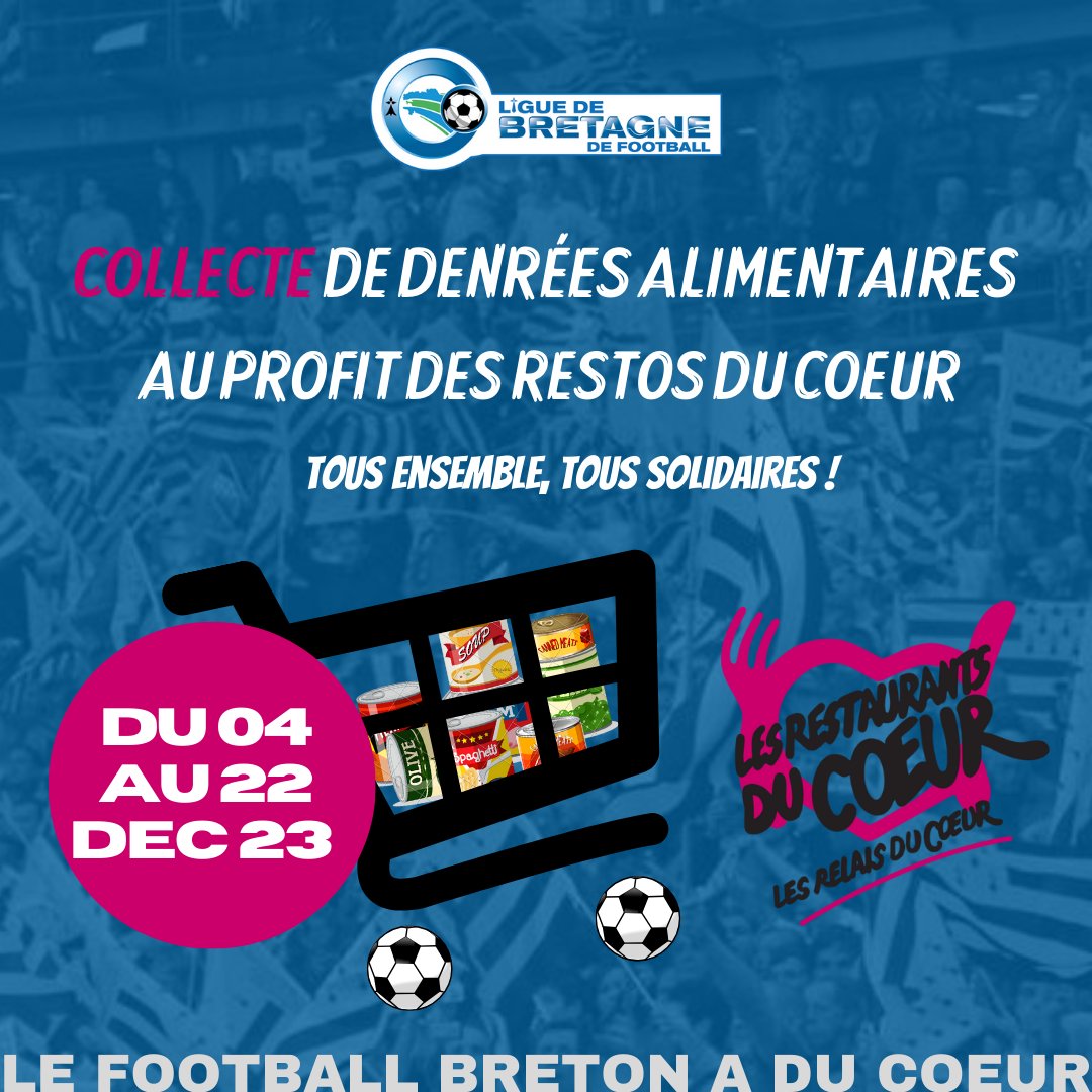 LBFoff's tweet image. [ENGAGEMENT]
🤝A l’approche des fêtes de fin d’année, la Ligue s’associe aux @restosducoeur et propose à tous les clubs de participer à une grande collecte de denrées alimentaires entre le 4 et le 22 décembre.

📲+ d'infos : bit.ly/49K3MFX

@KervellaYann1 @regionbretagne