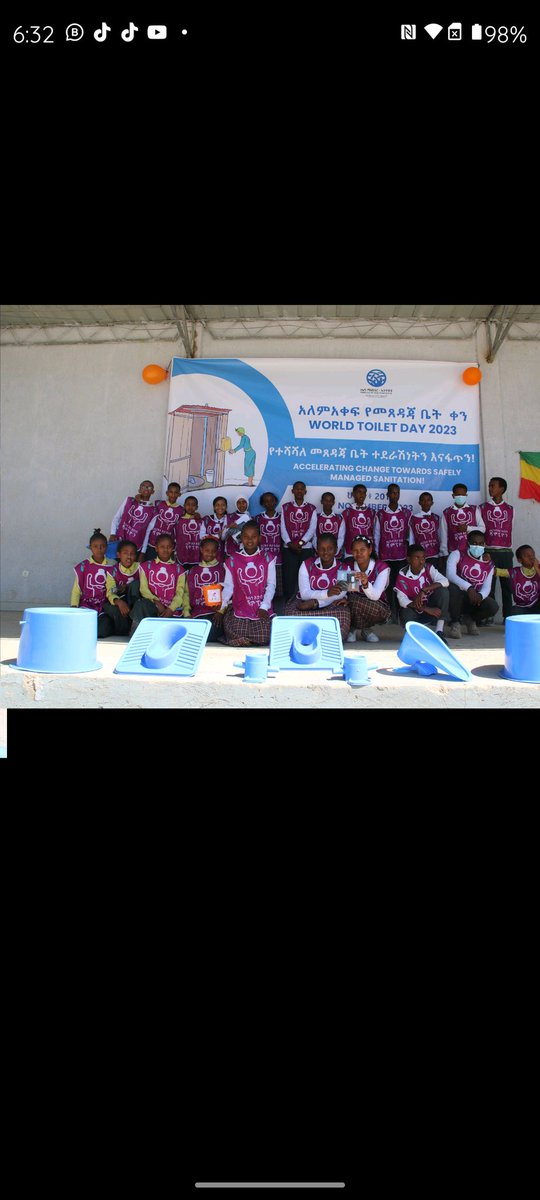 'On World Toilet Day, Adey Pads stands for menstrual equity and proper sanitation. Let's ensure every individual has access to clean toilets and menstrual hygiene facilities. We would like to thank @satotoilet @PSIEthiopia @splash_org #WorldToiletDay #sustainablesanitation