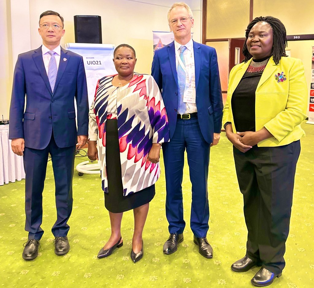 PhilippeGroueix's tweet photo. It was an honour to engage with the Prime Minister of Uganda, Rt. Hon. @R_Nabbanja and the Minister of Energy and Mineral Development, Hon. @NankabirwaRS, at the #UIOGS2023, 8th Uganda International Oil and Gas Summit. https://t.co/PZWVQG8zRb